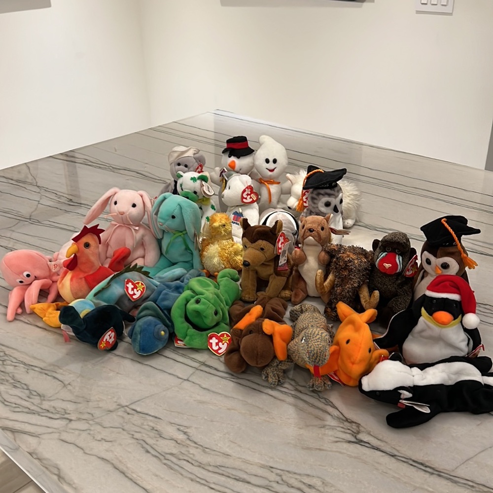 27 Beanie Babies + 1 Teenie with tags - Picture 2 of 16
